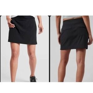 Athleta‎ Soho Skort Women's Black Stretch Lightweight Golf Athletic Skirt (C)